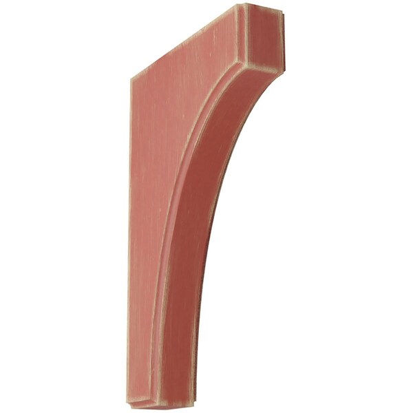 Ekena Millwork 1 3/4"W x 8"D x 12"H Clarksville Wood Vintage Decor Bracket, Salvage Red BKTWD02X08X12CVRD - main
